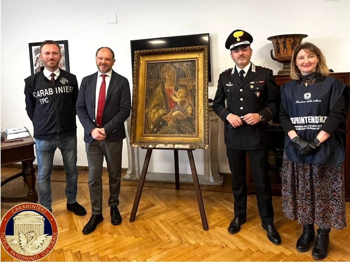 Das verschollene Gemälde wurde in einem Haus in der Nähe von Neapel gefunden. - Copyright: Carabinieri für den Schutz des kulturellen Erbes