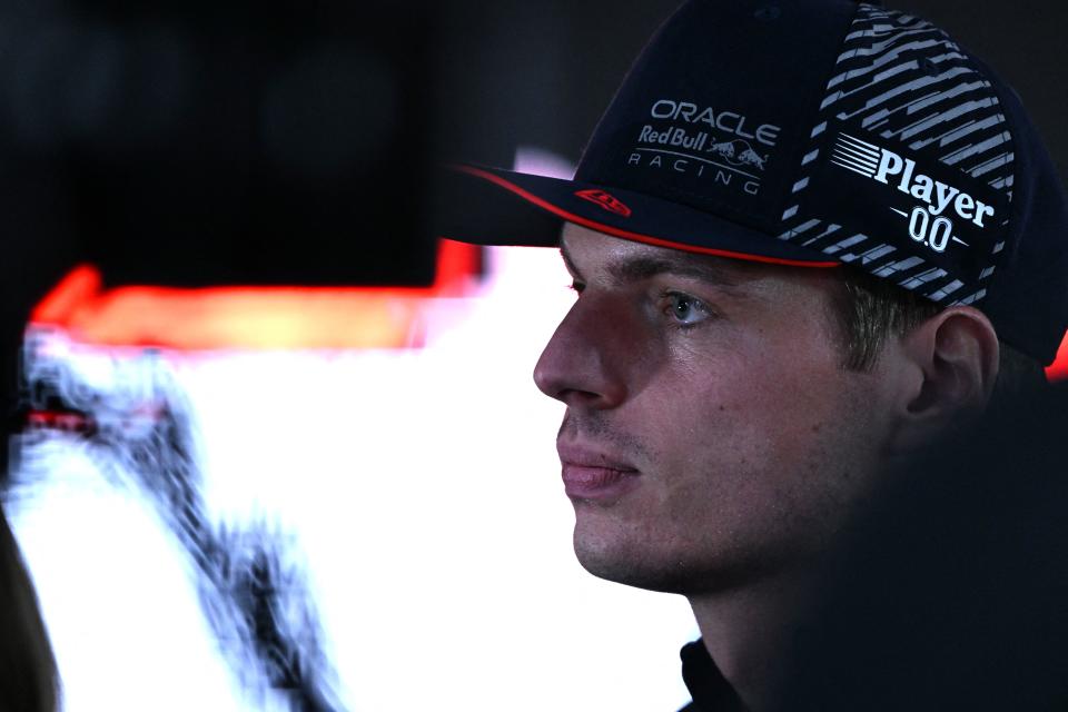 Red Bull Racing's Dutch driver Max Verstappen is seen after the opening ceremony of the Las Vegas Grand Prix on November 15, 2023, in Las Vegas, Nevada. (Photo by Jim WATSON / AFP) (Photo by JIM WATSON/AFP via Getty Images)