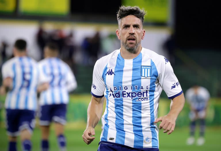 Gabriel Hauche, delantero de un Racing que puja por pasar a los cuartos de final de la Copa de la Liga Profesional y que este domingo recibirá a Central Córdoba.