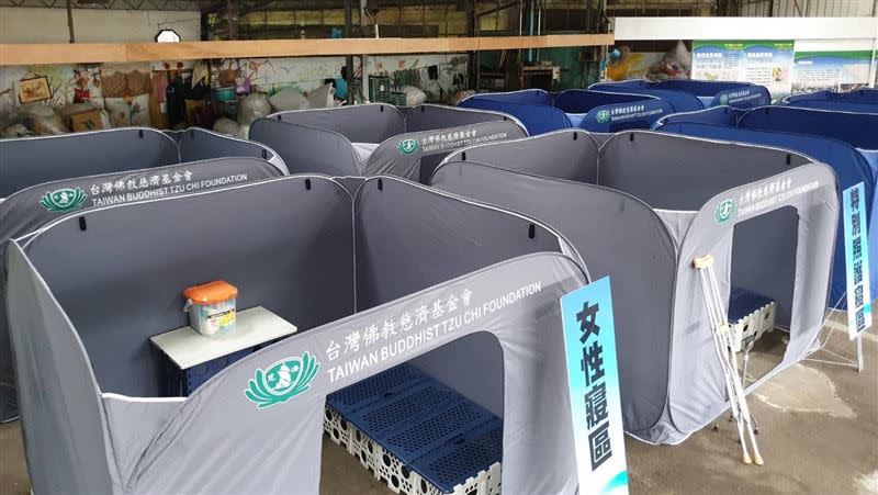 「台灣避難所」引起日本網友討論，慈濟透露這款避難所其實也是源自於花蓮地震。（圖／慈濟提供）
