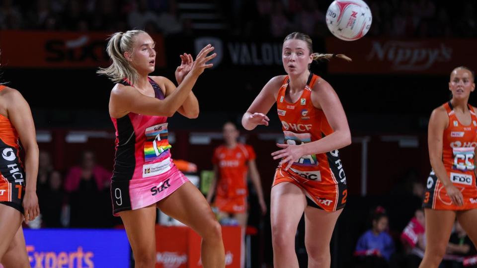 Action from the Giants versus Adelaide.
