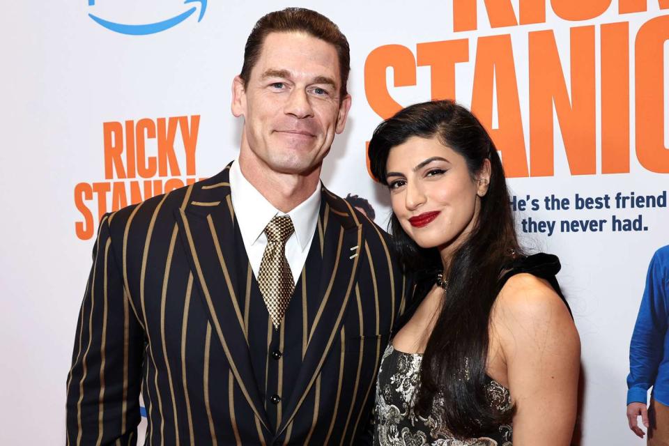 <p>Jamie McCarthy/GA/The Hollywood Reporter via Getty</p> John Cena and Shay Shariatzadeh on March 5, 2024