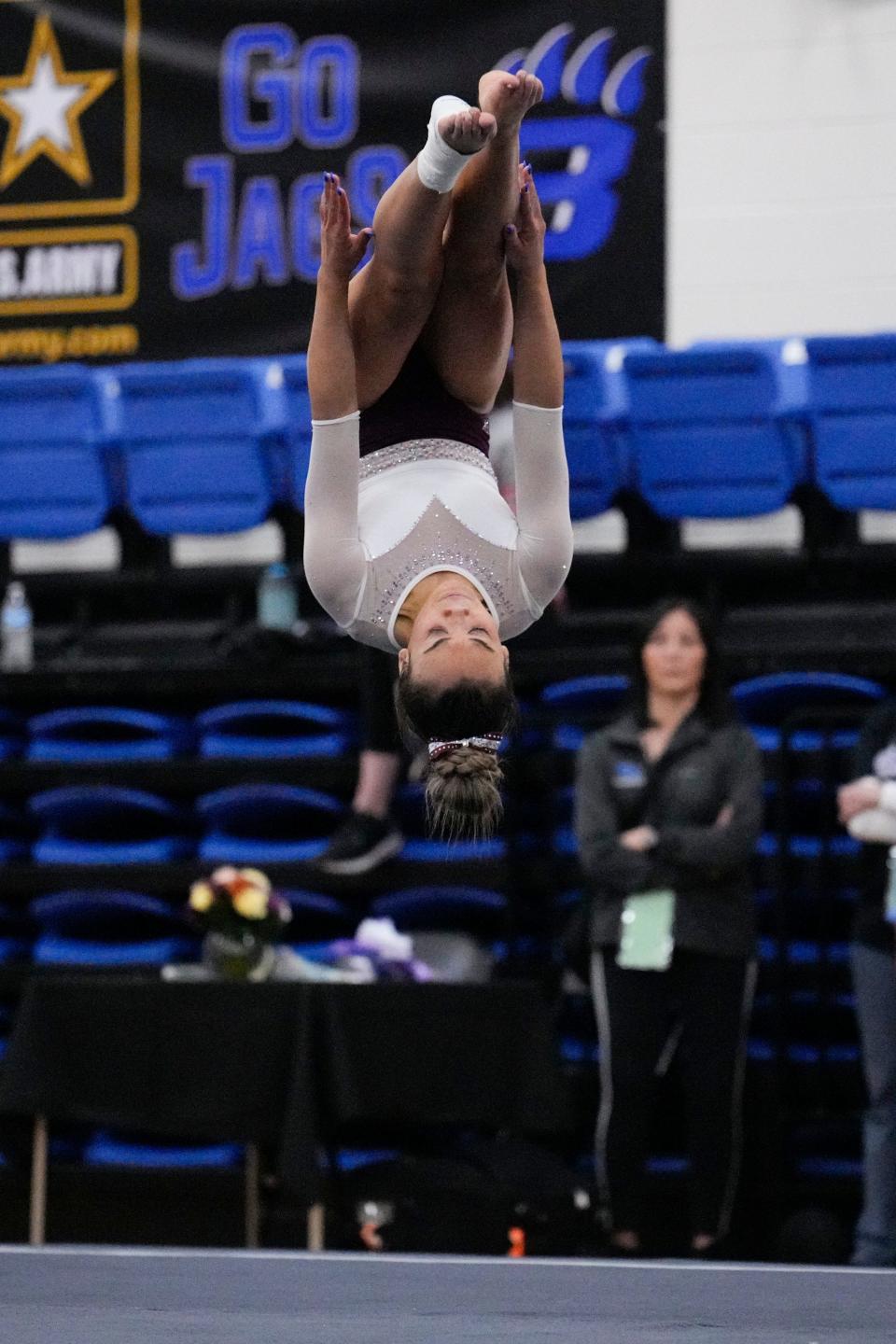 Olentangy Berlin’s Tia Estrada tied for 16th in the all-around last year at state.