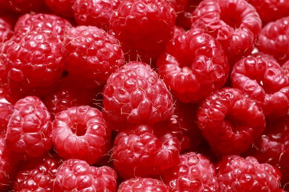 News Photo : Closeup of fresh raspberries on April 23 in...