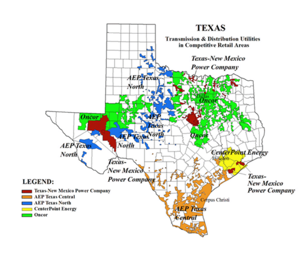 Here’s which TDU serves each area in Texas.