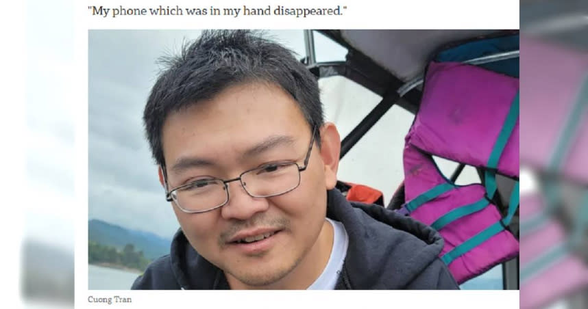 來自加州的陳強向媒體分享了他坐在噴飛艙門附近的危險經歷。（圖／翻攝BBC）