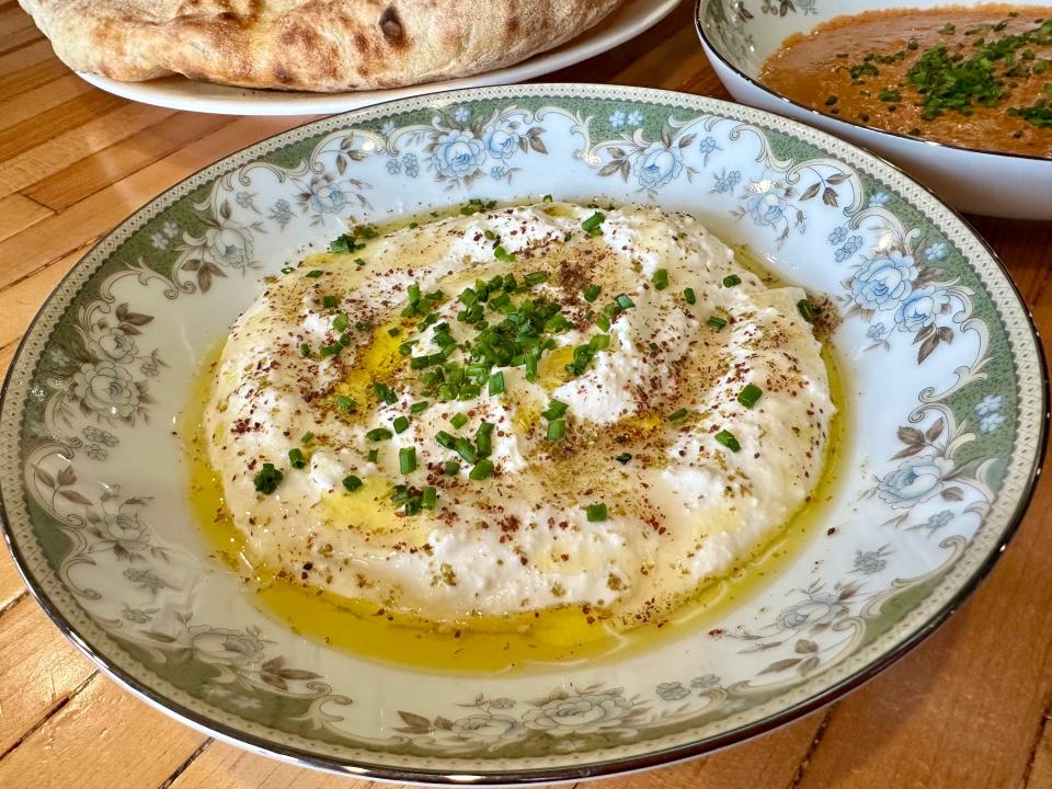 House-made farmers cheese, Serbian pimento and hearth-fired pita make for a delicious combination of flavors.