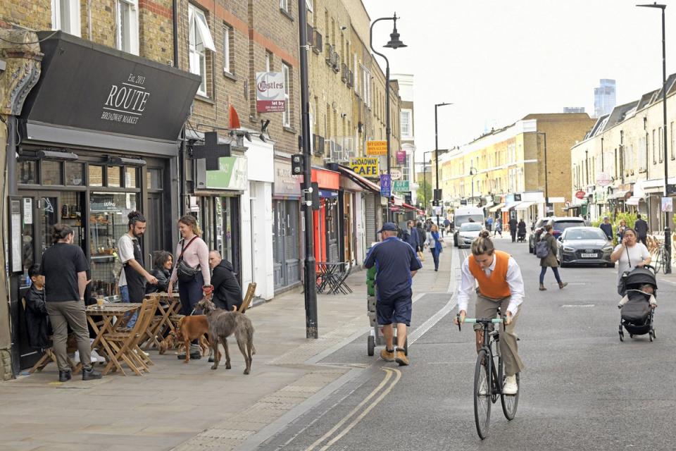 Broadway Market, where Paley likes to stock up on fresh, healthy foods (Daniel Lynch)