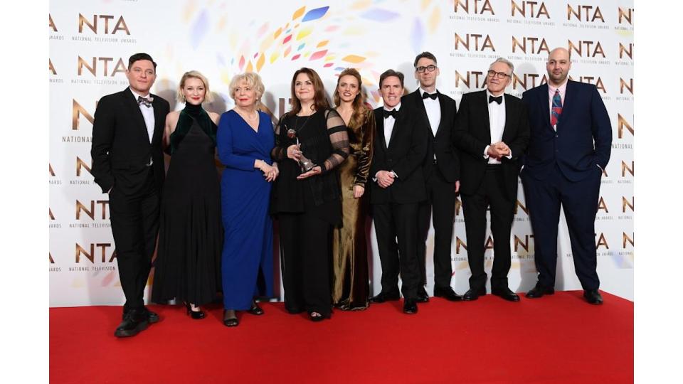 Mathew Horne, Joanna Page, Alison Steadman, Ruth Jones, Laura Aikman, Rob Brydon, Robert Wilfort and Larry Lamb at the NTAs