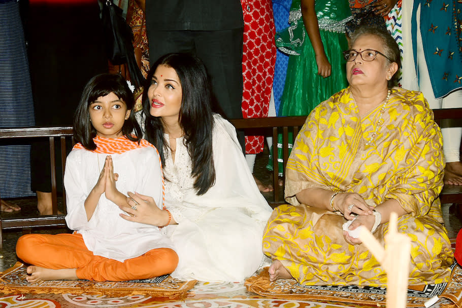 Aishwarya Rai Bachchan at Durga Puja