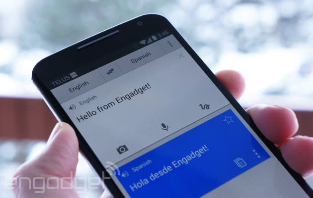 Google Translate on a Moto X