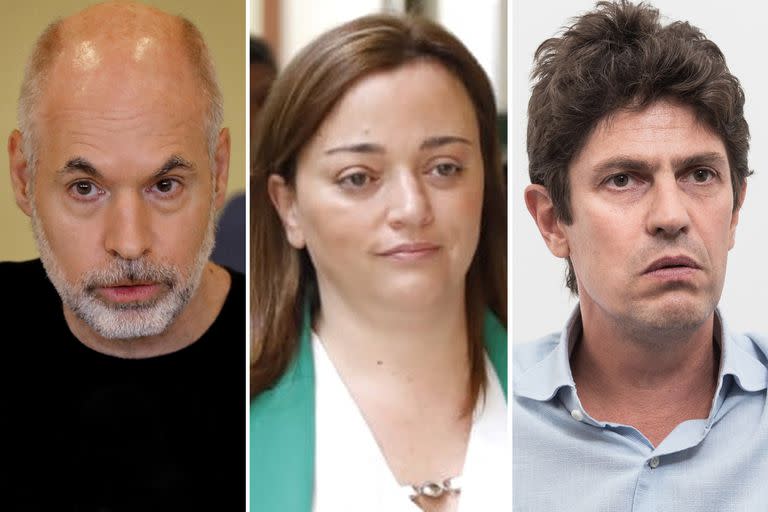 Horacio Rodríguez Larreta, Cecilia Moreau y Martín Lousteau