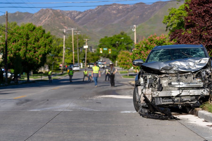Salt Lake City Police are investigating a critical injury crash near 1300 South and 2100 East in Salt Lake City, according to a social media post from Sunday night. (Courtesy: Salt Lake City Police Department)