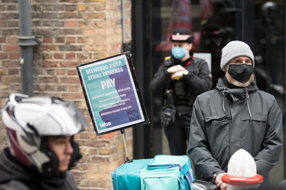 In July, the Court of Appeal ruled that Deliveroo riders are not workers and therefore not entitled to collective bargaining rights (Stefan Rousseau/AP) (PA Wire)