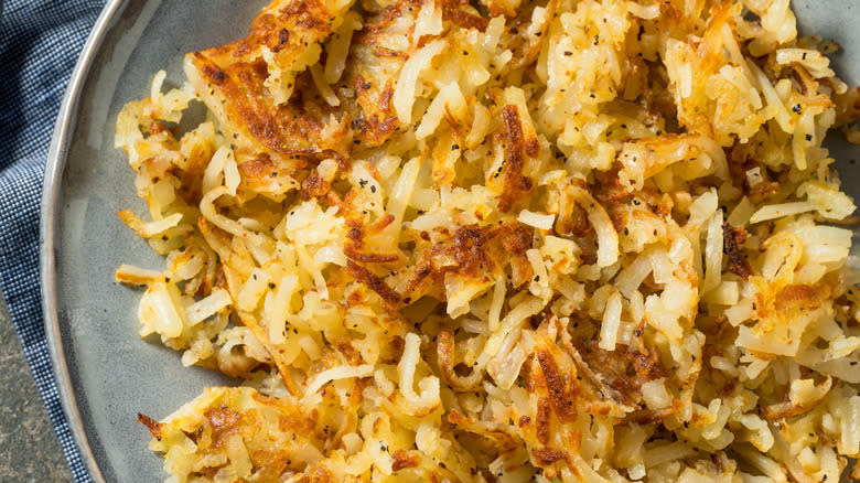 hash browns on plate