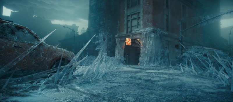 New York freezes over in "Ghostbusters: Frozen Empire." Photo courtesy of Sony Pictures