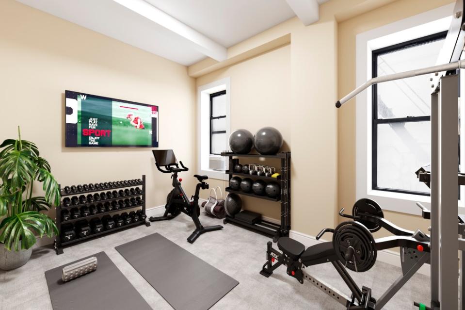 A home gym. Tim Waltman at Evan Joseph Studios