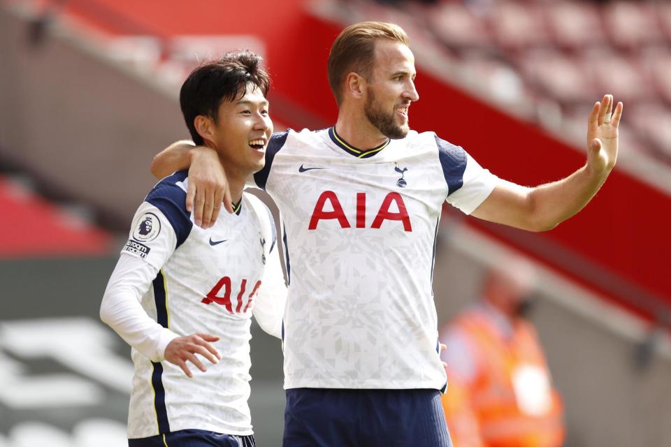 <p>Spurs forwards Heung-min Son and Harry Kane feature across the board</p>Getty Images