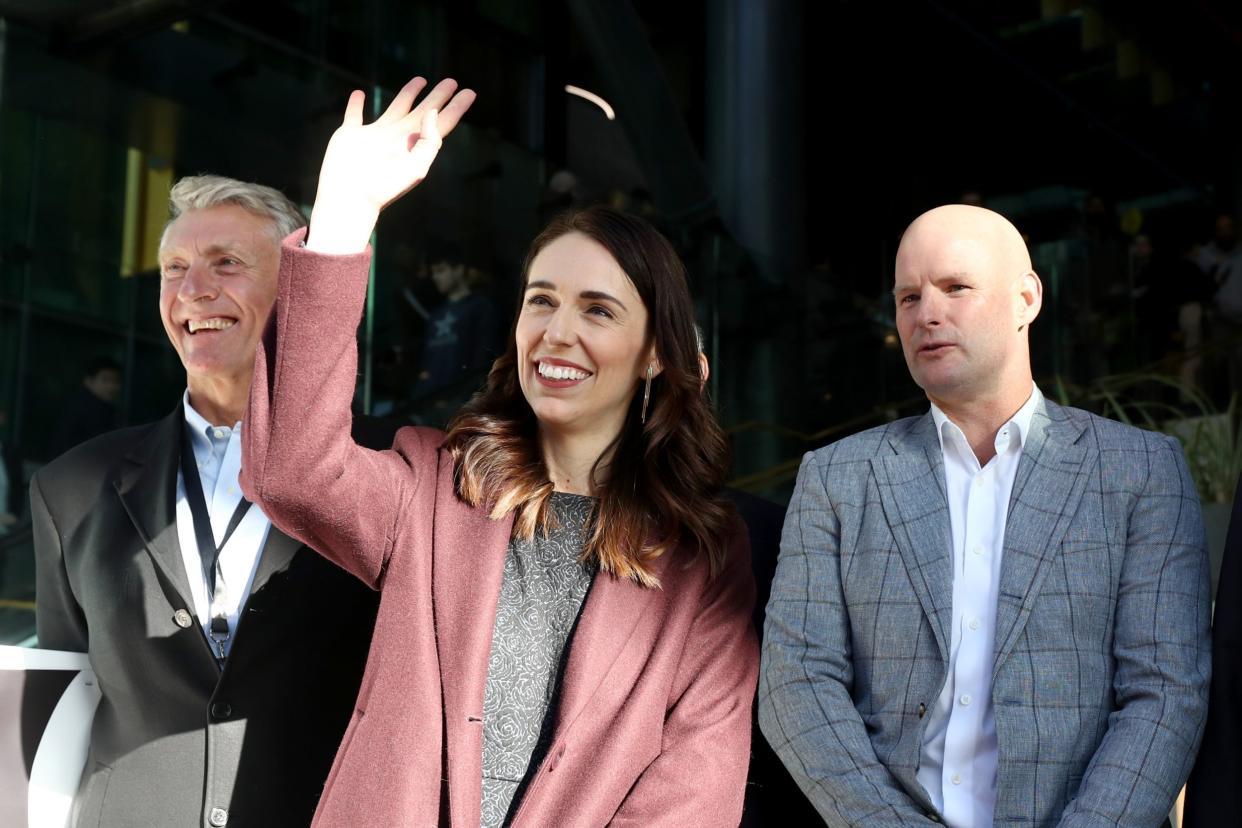 Prime Minister Jacinda Ardern and Precinct Properties Chief Executive, Scott Pritchard: Getty Images