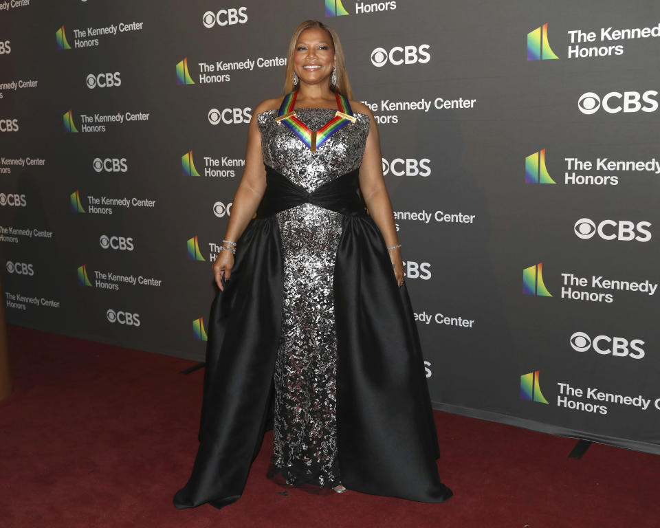 2023 Kennedy Center Honoree Queen Latifah arrives at the Kennedy Center Honors on Sunday, Dec. 3, 2023, at The Kennedy Center in Washington. (Photo by Greg Allen/Invision/AP)