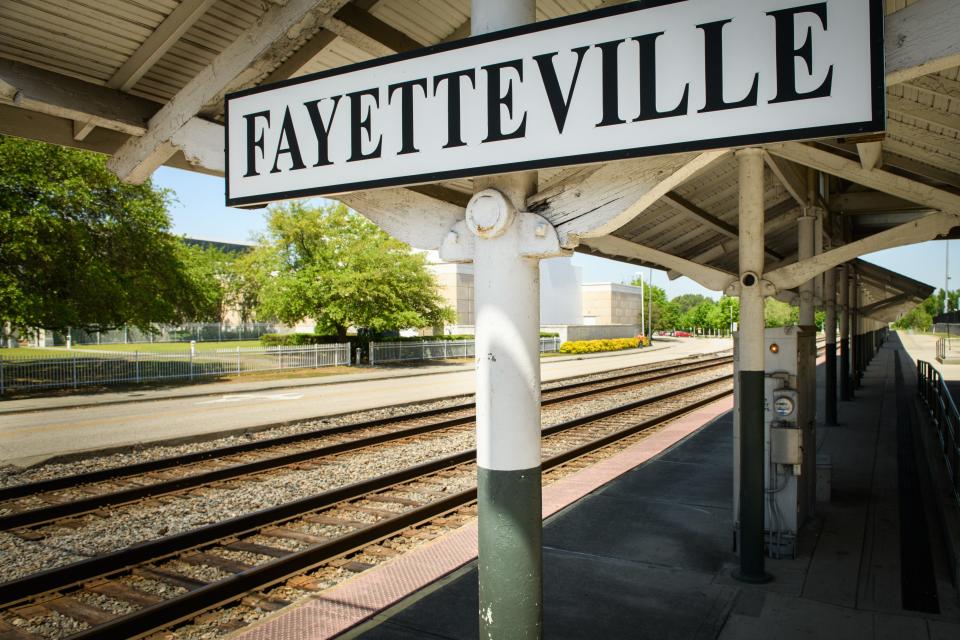 Fayetteville train station on Hay Street.