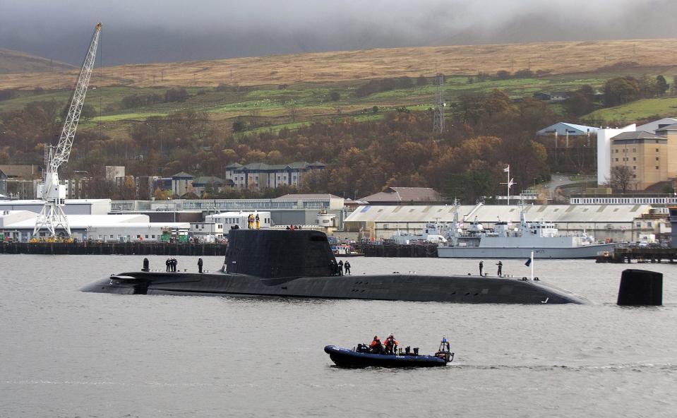 British Royal Navy submarine HMS Astute Faslane