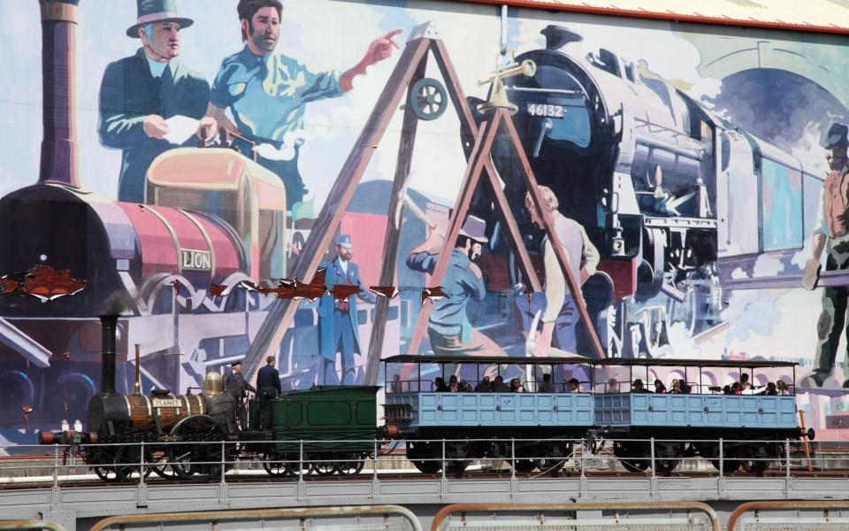 A Victorian steam train in the Science and Industry Museum