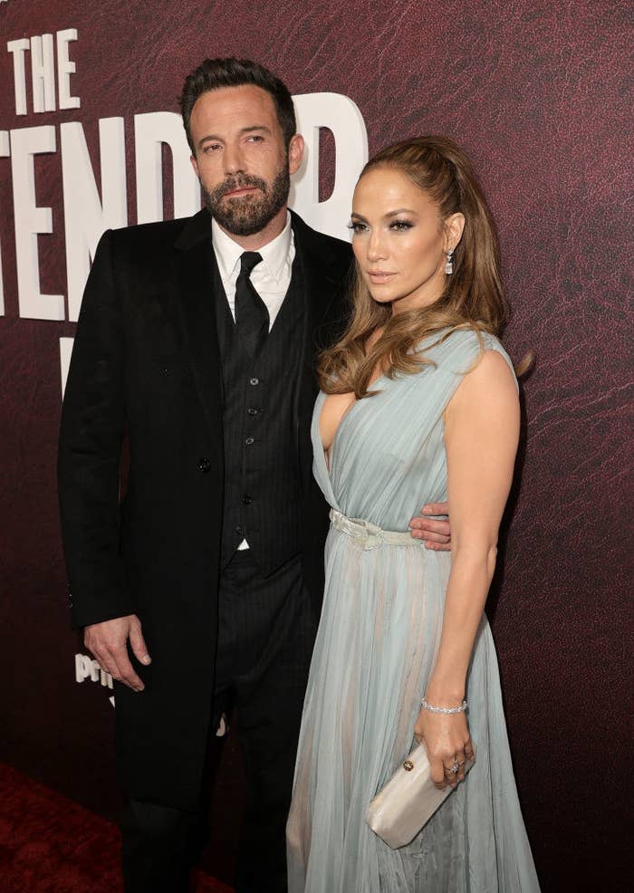 Affleck and Jennifer Lopez at the premiere for "The Tender Bar"