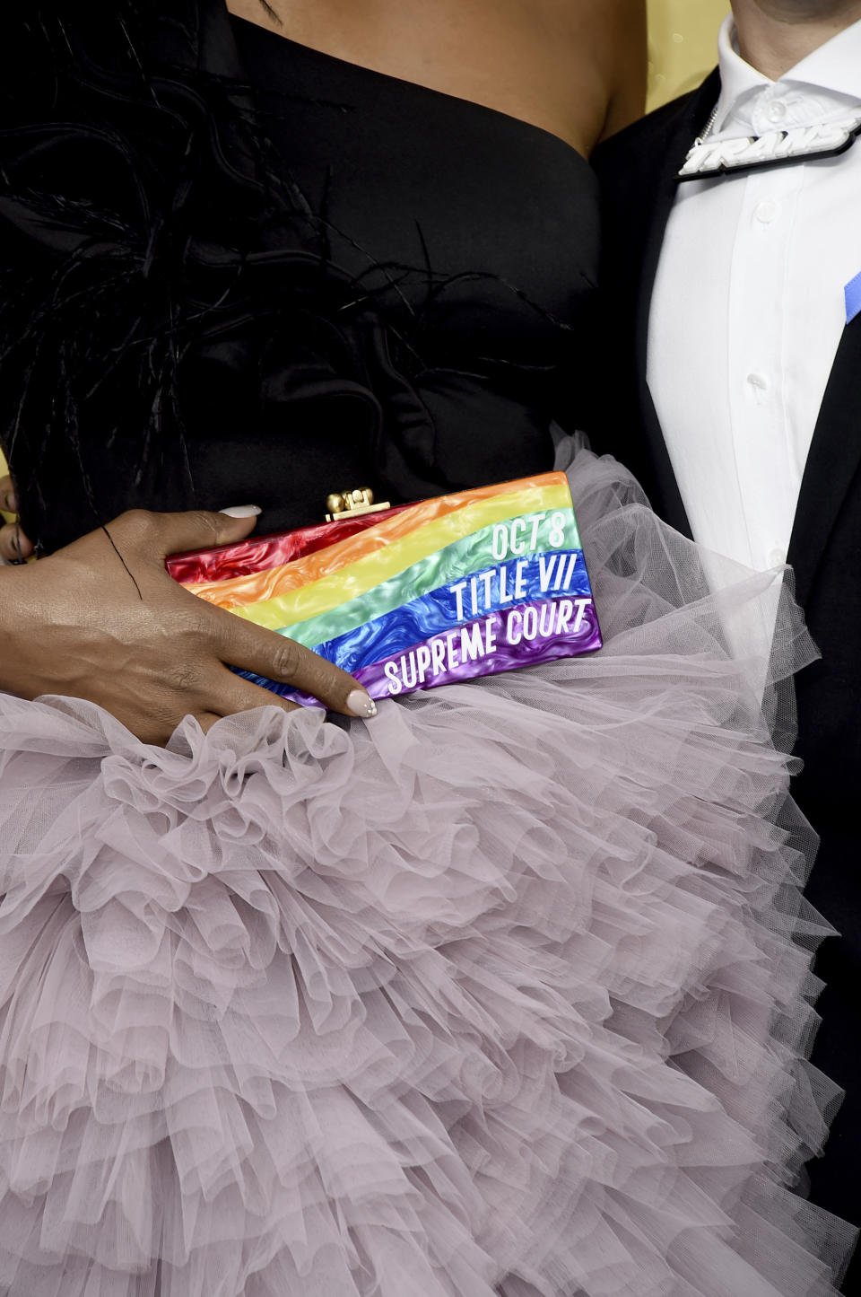 Laverne Cox arrives at the 71st Primetime Emmy Awards on Sunday, Sept. 22, 2019, at the Microsoft Theater in Los Angeles. (Photo by Jordan Strauss/Invision/AP)