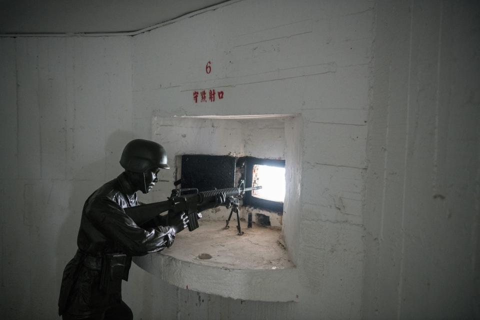 Model of soldier in bunker on Kinmen Taiwan