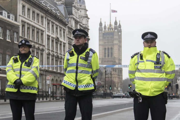 Please stand guard in Westminster the morning after the attack (Rick Findler/REX/Shutterstock)