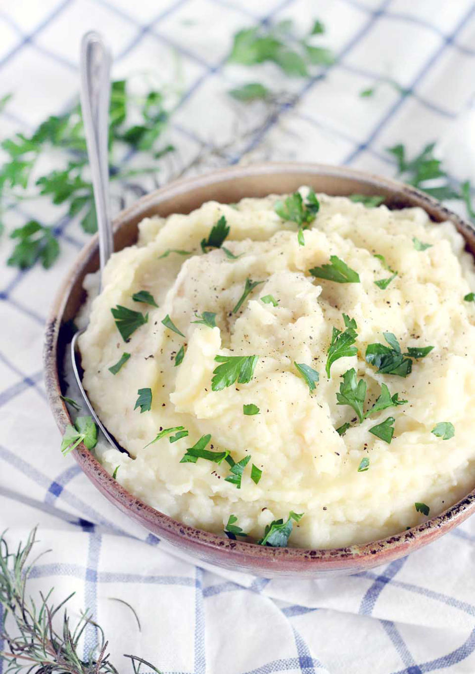 Rosemary Infused Potato and Cauliflower Mash recipe (Bowl of Delicious)