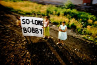 <p>Robert Kennedy funeral train, U.S.A., 1968. (© Paul Fusco/Magnum Photos) </p>