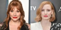 <p>It isn't just their auburn hair, fair complexion, and penchant for a red lip that makes Bryce Dallas Howard and Jessica Chastain so similar. Both actresses have prominent cheekbones and blue eyes too.</p>