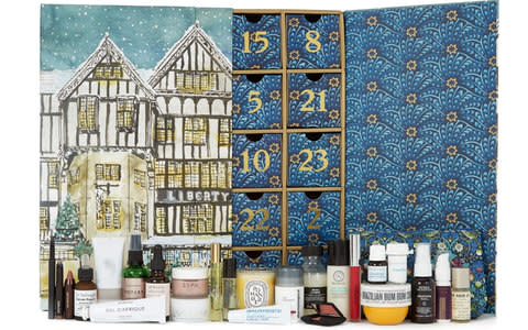 The Liberty London Beauty Advent Calendar, which contains 15 products and 10 samples worth a total of £500