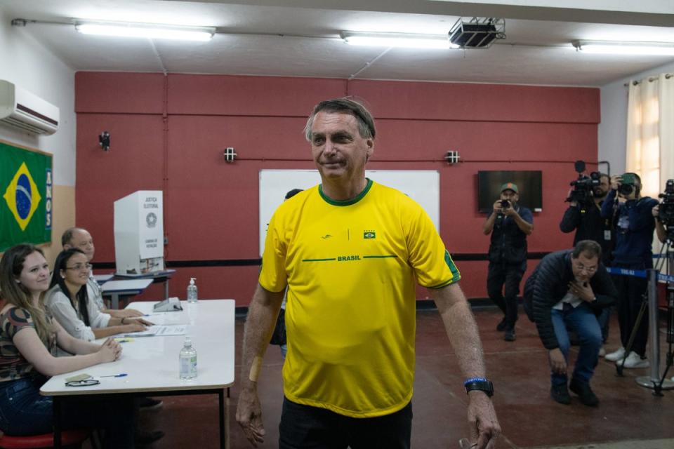 Bolsonaro has been trailing Mr Da Silva in the polls ahead of Sunday’s vote (Getty Images)