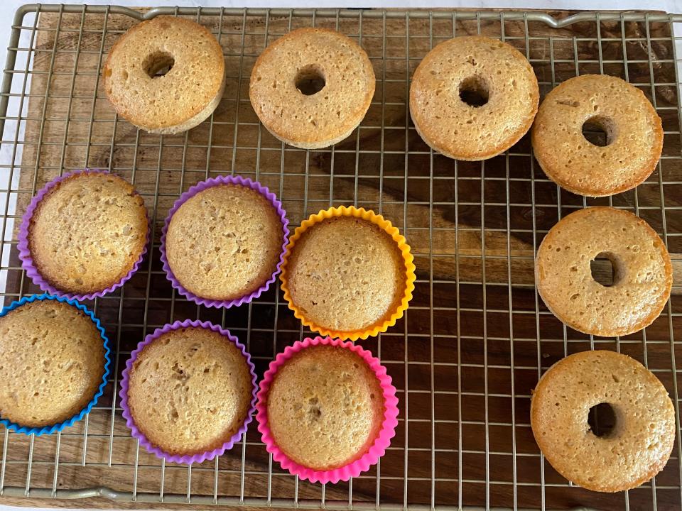 Donuts and muffins by Paige Bennett.