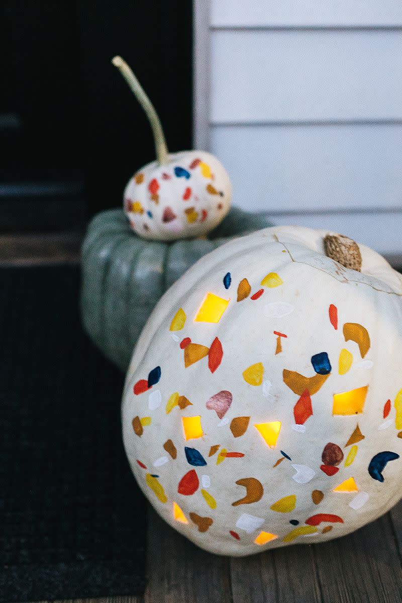 Terrazzo Carved Pumpkins