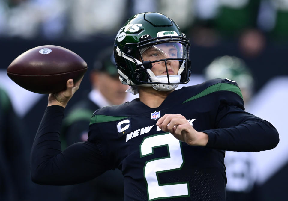 The Jets won't have to wear a green helmet with a black jersey anymore. (Photo by Steven Ryan/Getty Images)