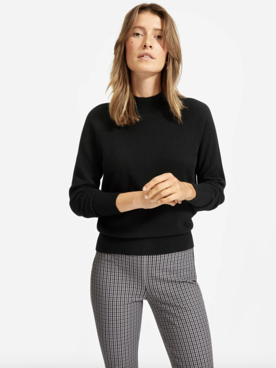 A relaxed raglan sleeve lends a sporty vibe to the otherwise classic fit. (Photo: Everlane)