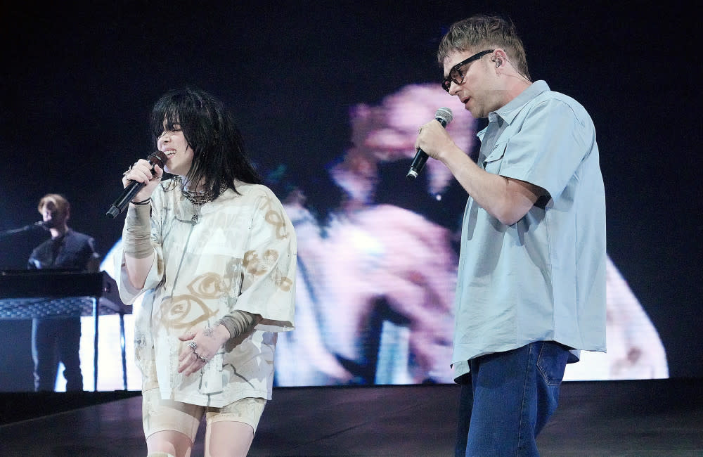 Billie Eilish was overwhelmed to be performing with Damon Albarn credit:Bang Showbiz