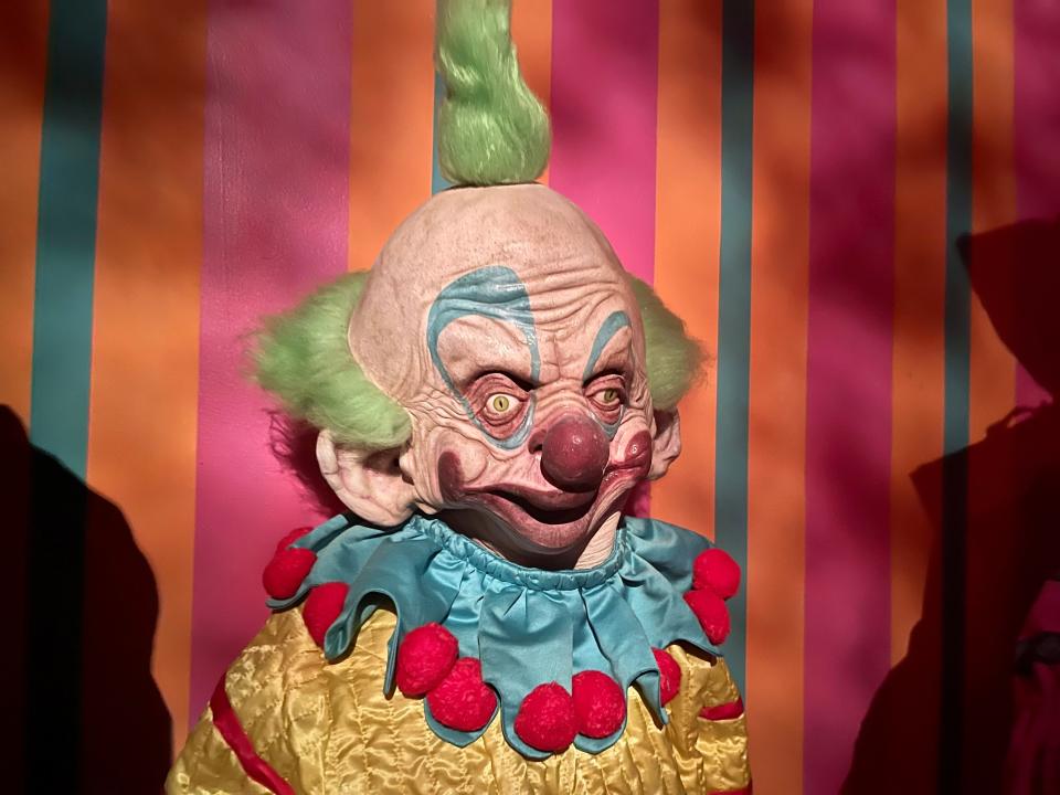 clown figure from Killer Klowns From Outer Space house at universal hollywood halloween horror nights