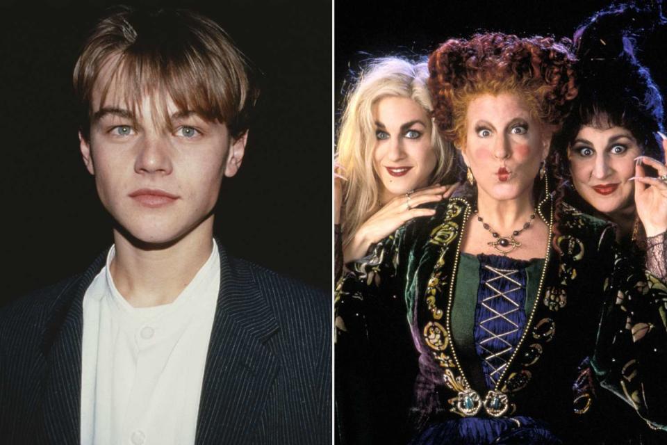 <p>Rose Hartman/Archive Photos/Getty, Disney/Kobal/Shutterstock</p> Leonardo DiCaprio circa 1993 and Sarah Jessica Parker, Bette Midler, Kathy Najimy in 