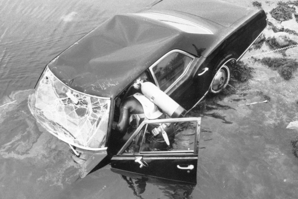 Diver Inspecting Chappaquidick Accident Scene