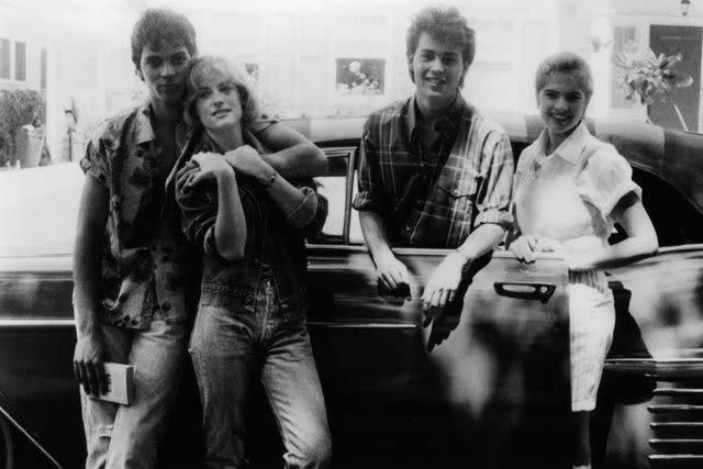 <p>New Line Cinema/Getty</p> From left: Nick Corri, Amanda Wyss, Johnny Depp and Heather Langenkamp in 'A Nightmare on Elm Street' in 1984