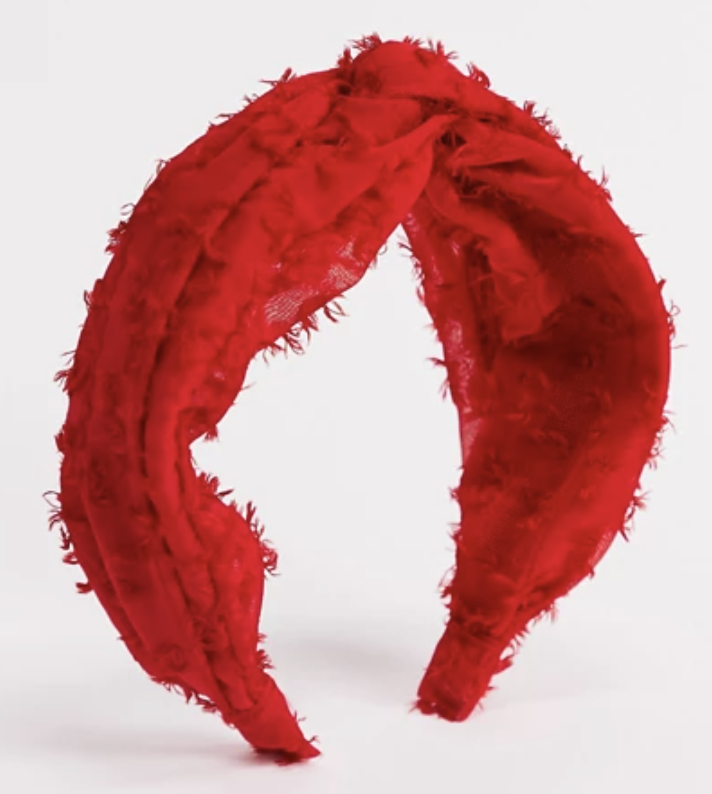 PHOTO: Zalora. Topshop headband with twisted knot detail in red