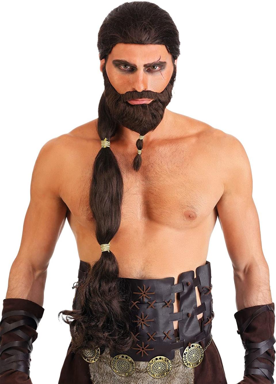 Fun Costumes Men's Warrior King Wig and Beard Standard