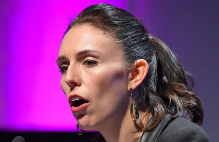 FILE PHOTO: Jacinda Ardern speaks during an event in Wellington, New Zealand August 23, 2017. REUTERS/Ross Setford/File photo