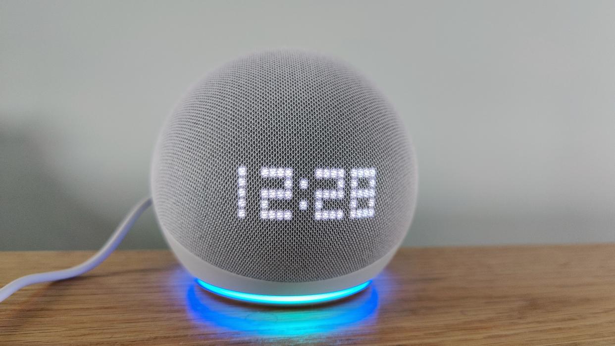  The Amazon Echo Dot with Clock (2022) review: Alexa smart speaker lit up with the time. 