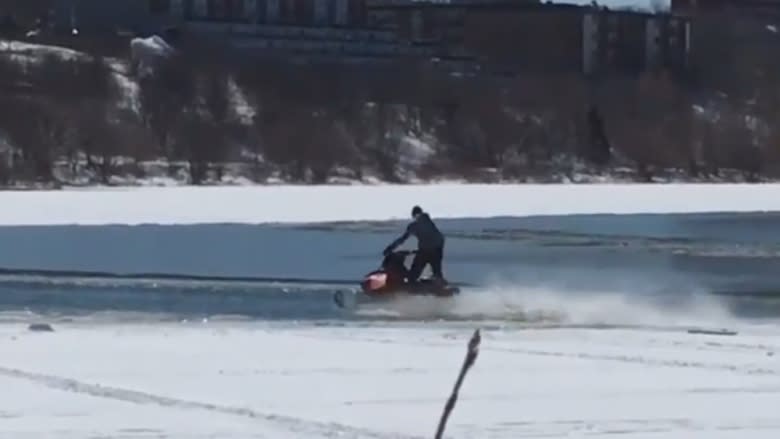 Skimming snowmobilers took big risks at Quidi Vidi Lake, says rescuer